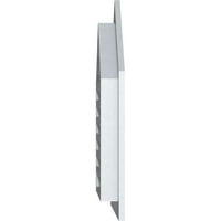 Ekena Millwork 14 W 36 H врв на врвот на теренот за проветрување: Функционален, PVC Gable Vent W 1 4 рамка за рамна трим