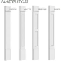 8 W 72 H 2 P два еднакви рамни панели PVC Pilaster W Декоративен капитал и база