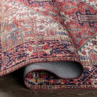 Уметнички ткајачи Ирис Медалјон област килим, црвена, 3'6 5'6