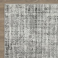Loomaknoti aysal Azebella 5 '7' геометриски затворен простор килим сив крем