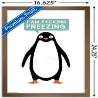 Дејвид Оленик-Зборувајќи Пингвин Ѕид Постер, 14.725 22.375