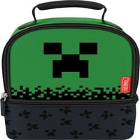 Термос Детска Торба За Ручек Со Двојна Преграда За Повеќекратна Употреба, Minecraft