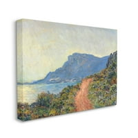 Слупел дома декор Клиф пат океан планински пејзаж класичен сликарство платно wallидна уметност од Клод Моне