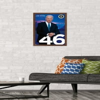 Трендови Меѓународен Џо Бајден-Претседател Ѕид Постер 16.5 24.25.75 Махагони Врамена Верзија