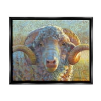 Земја овци модерен портрет животни и инсекти сликање etет црно врамен уметнички печатен wallид уметност