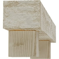 Ekena Millwork 6 H 6 D 60 W Sandblasted Fau Wood Camplace Mantel Kit W alamo Corbels, бело измиено