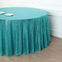 Balsacircle 132 Sequin Round Table Callect Wedding Shipts Linens Тиркизна
