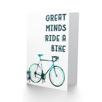 Големите Умови Возат Велосипед Честитки Картичка плус Плик Празно внатре