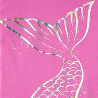 Маица со кратки ракави за девојчиња Гаранималс, маица со кратки ракави, големини со месеци-5Т