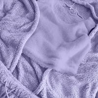 Сетови за Салон за Жени Со Термичка Качулка Меки Кратки Панталони Еднобојни Комплети За Домашна Облека За Пижами