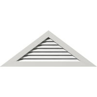 44 W 3 4 H Триаголник Гејбл Вентилак: Функционален, ПВЦ гејб -отвор W 1 4 рамка за рамна трим