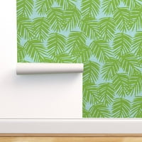 Отстранлив Позадина SWATCH - Палми зелени дланки Тропски лисја летни ботанични џунгла кујна сопствена пред -затегната позадина