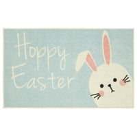 Mohawk Home Prismatic Hoppy Eastern Bunny килим, светло сина боја, 2 '3' 4