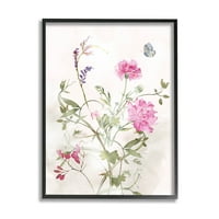Stuple Industries Vivid Pink Carnation Blooms Graphic Art Black Framed Art Print Wall Art, Design By Nina Blue