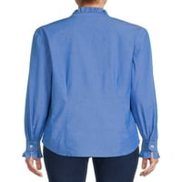 Bluенски Blu Blu женски кошула со предноци на копчето