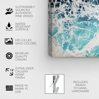 Студио Винвуд Студио Наутичко и крајбрежно wallидно уметности го отпечати „Миконос вода II“ крајбрежен - сина, бела